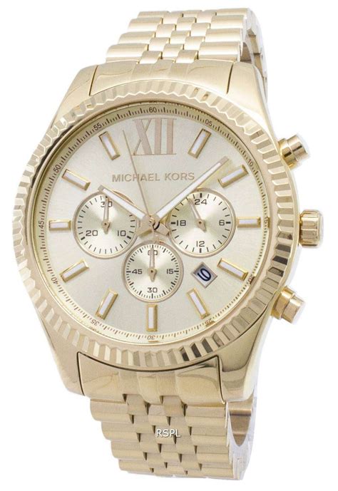 michael kors lexington chronograph mk8281|Michael Kors lexington champagne watch.